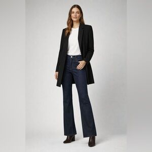 7 For All Mankind 7 FAM Ginger Flare Jeans in Dark Blue Wash.